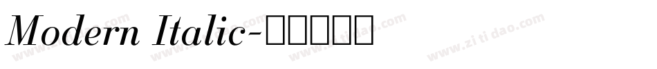 Modern Italic字体转换